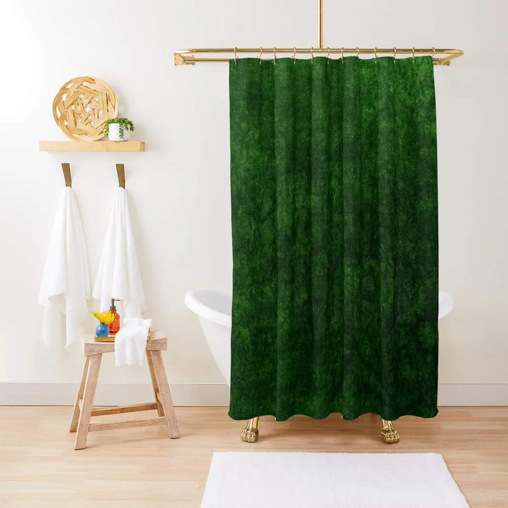 

Emerald Green Grass Velvet | Texture Shower Curtain Bathroom For Shower Bathroom Decor Curtain