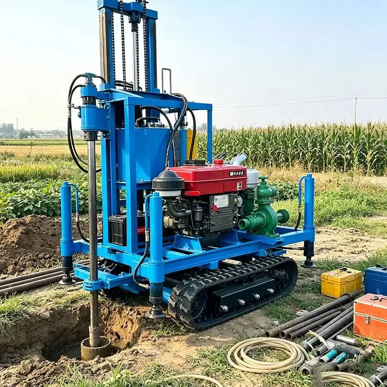 

Customized Compact Crawler 35HP Diesel Portable 150M Flexible Drilling Easy Transport Deep Water Well Drilling Rig