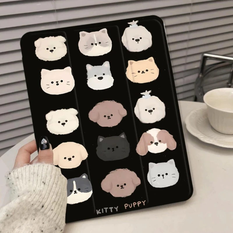 Ipad Accessories Rotating Stand Tablet Cover for 10.2 9th 8th 7th IPad 10th Generation Ipad Pro 10.5 Inch Case Cat Dog Avatar