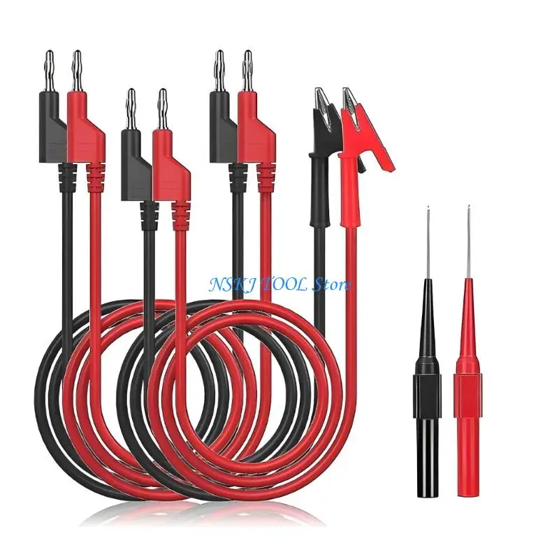 L8RC Test with 4mm Banana Plugs for Multimeters Oscilloscopes Electrical Testing