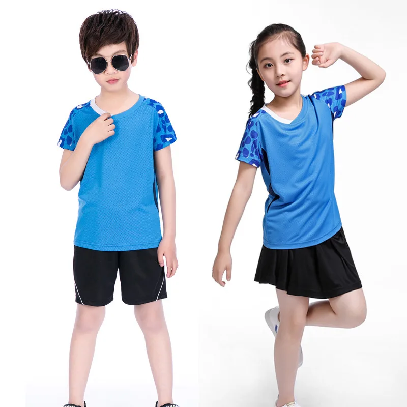 Maillot de sport de tennis pour enfants, séchage rapide, respirant, t-shirt de badminton pour enfants trempé