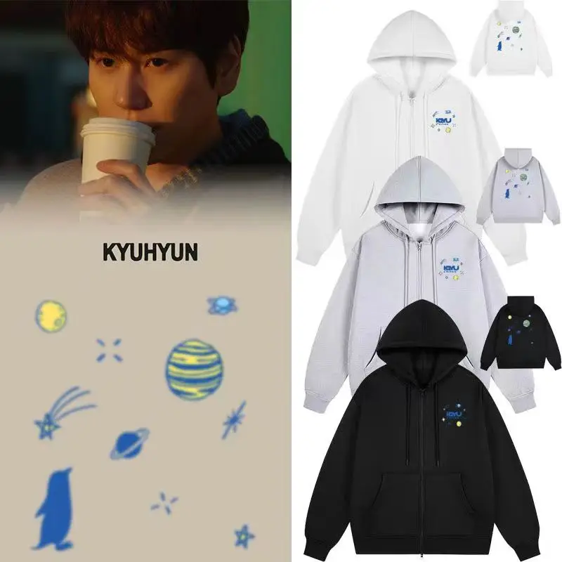 Kpop Super Junior Cho KyuHyun Restart Men/Women Hoodie Long Sleeve Loose Casual Sweatshirt Couple Style Unisex Streetwear Top