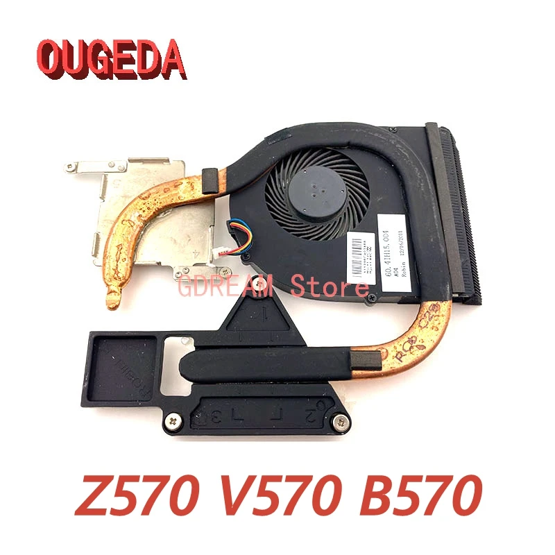 OUGEDA KSB0605HC AD07105HX09KB00 DFS531205HC0T Radiator For Lenovo Ideapad Z570 V570 B570 CPU Heatsink Cooling with Fan