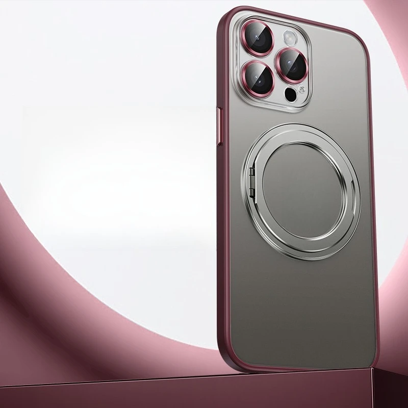 Magnetyczny uchwyt 360 stopni, wszechstronna osłona ochronna aparatu i etui na telefon odporne na upadki dla iPhone'a 17 Pro