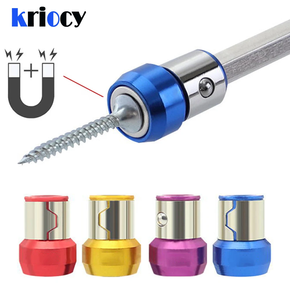 6.35mm Magnetic Bit Alloy Batch Head Magnetic Ring Screwdriver Bit Anti-Corrosion Cross Head Positioner Electric Drill Hand Tool