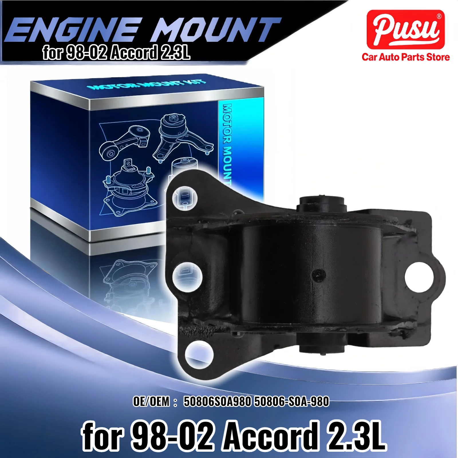 

AT Automatic Transmission Mount (Passenger Side/RH) for 1998-2002 Honda Accord 2.3L | OE: 50806S0A980, 50806-S0A-980