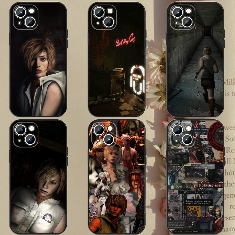 Games S-Silent Hill  Phone Case Phone Case For Apple iPhone 15,14,13,12,11,XS,XR,X,8,7,Pro,Max,Plus,mini Silicone Black Cover