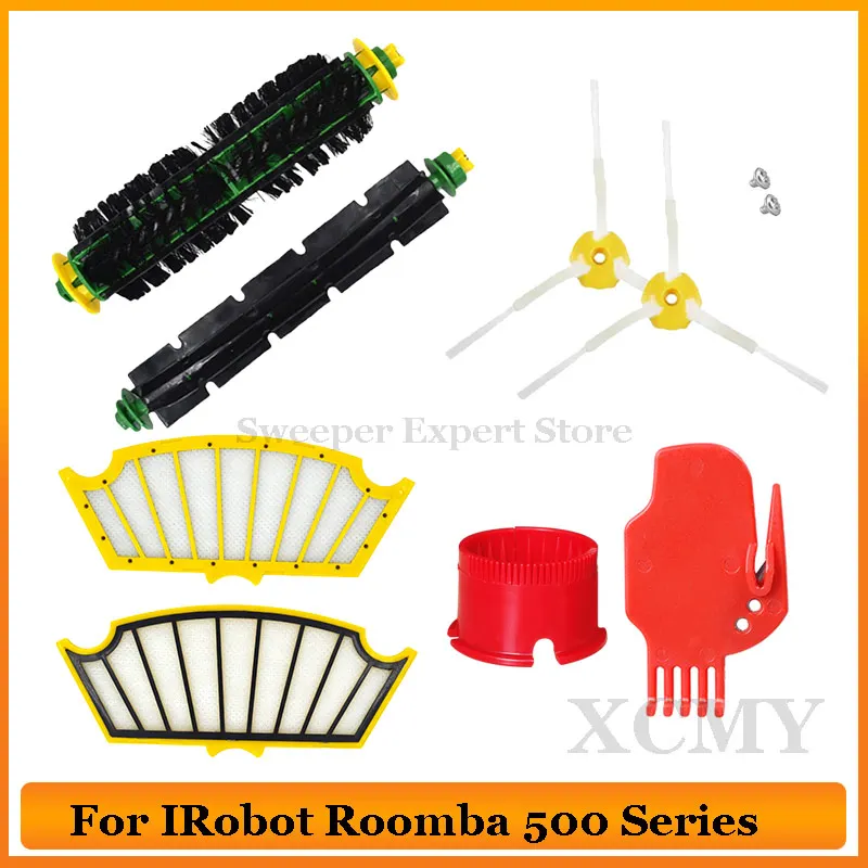 Main Side Brush For IRobot Roomba 500 Series 520 529 530 540 550 580 590 Wheel Hepa Filter Vacuum Cleaner Spare Part  Accessory