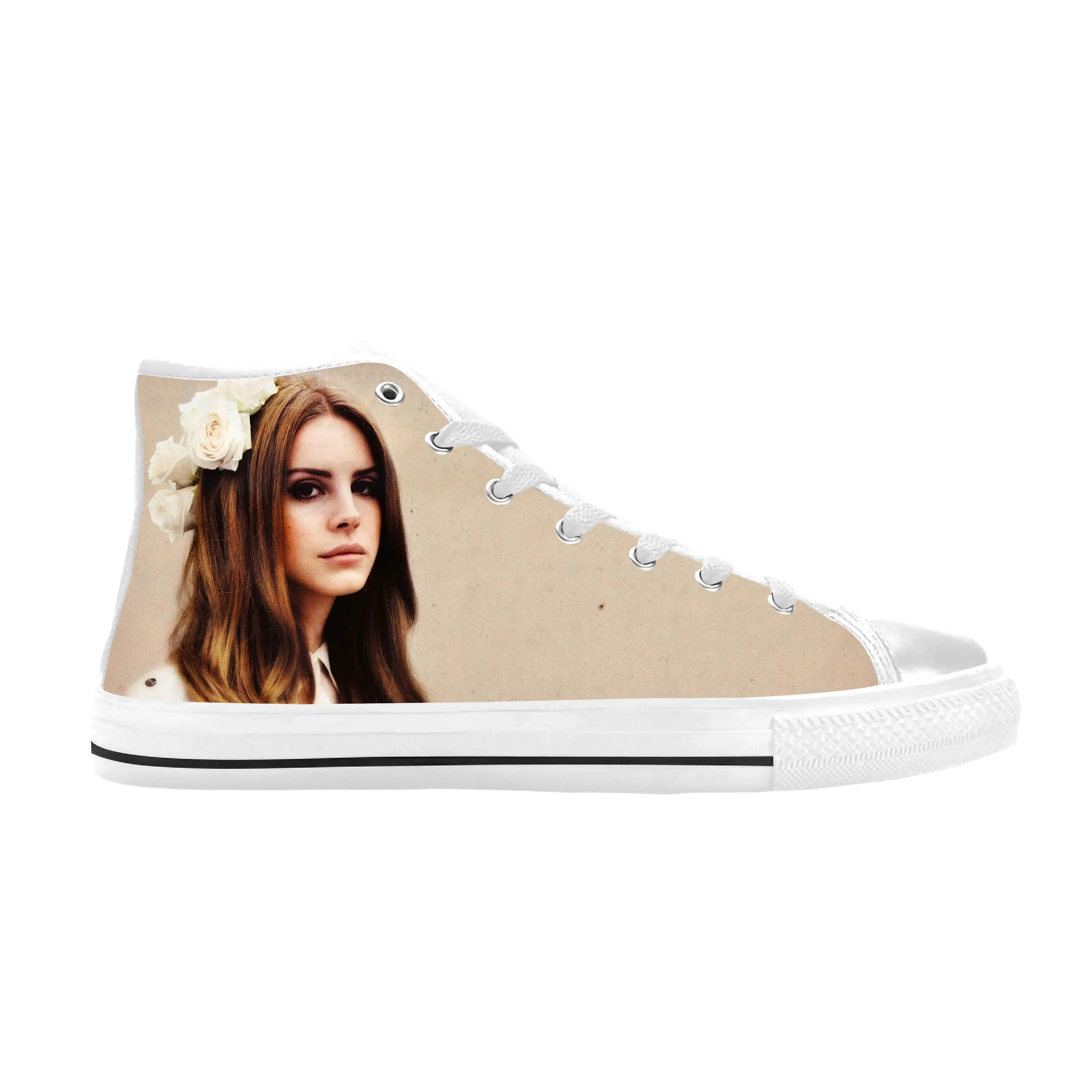 Lana Del Rey Pop Singer Music Born to Die Fashion Casual Cloth Shoes High Top Comfortable Breathable 3D Print Men Women Sneakers