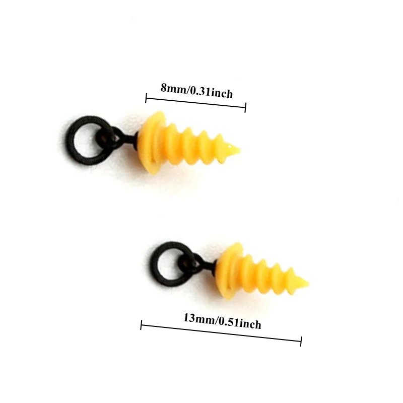 Ackibbik 10 قطعة/المجموعة/المجموعة مسامير طعم سمك الشبوط مع حلقة Boilies الطعم المسمار للشعر تشود روني تلاعب أداة الكارب الصيد اكسسوارات