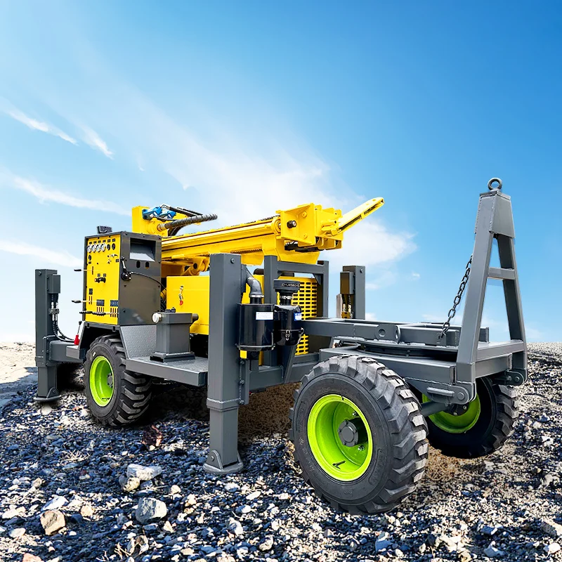 تخصيص المحمولة آبار المياه العميقة آلة حفر الآبار الديزل الهوائية الروتاري آلة حفر الآبار الصغيرة