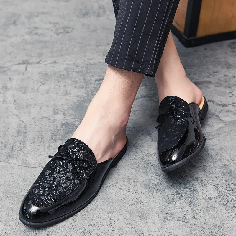 Tassel Loafers Summer Slip-On Half Loafers Men\'s Casual Mules Shoes Driving Shoes Fashion Mens Moccasins Banquet Social Shoes