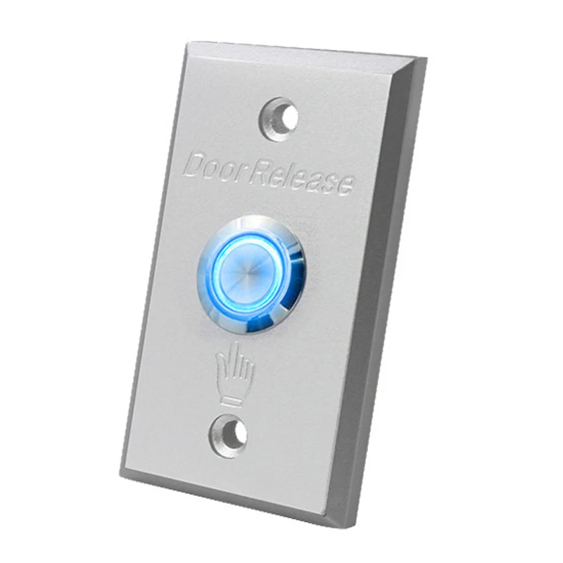 Durable Aluminum Alloy Push Button Switch Exit Door Key LED Release NO NC COM for Access Control