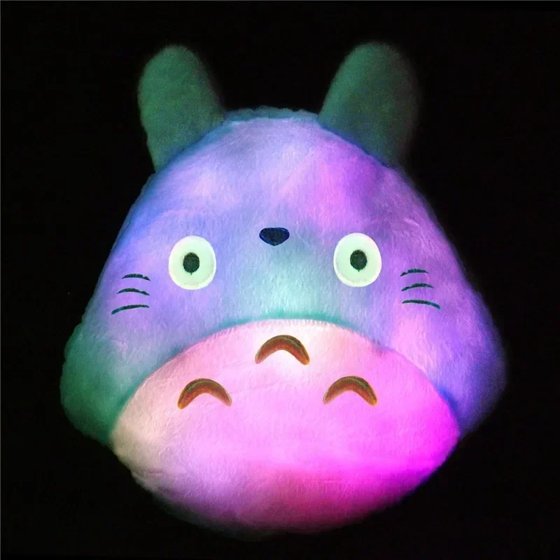 

35cm Anime Colorful LED Light Luminous Totoro Cat Plush Toy Doll Soft Sofa Car Bed Pillow Room Decor Ornament Kids Adult Gift