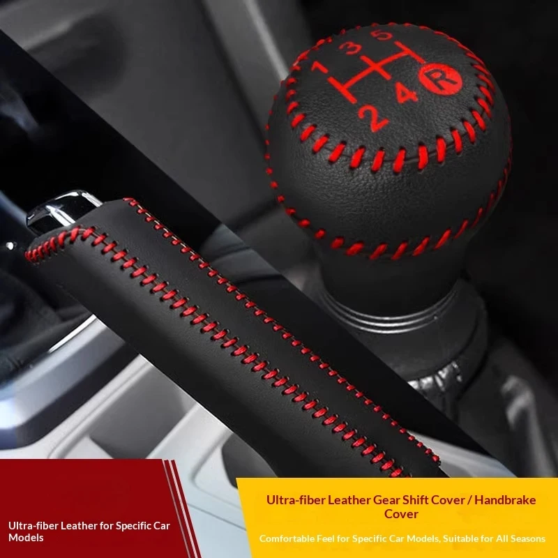 Funda de piel sintética con fibra de carbono para la palanca de cambios de coche, compatible con Honda Fit, Jazz, City, Aria, GM, GE, accesorio para la palanca de cambios.