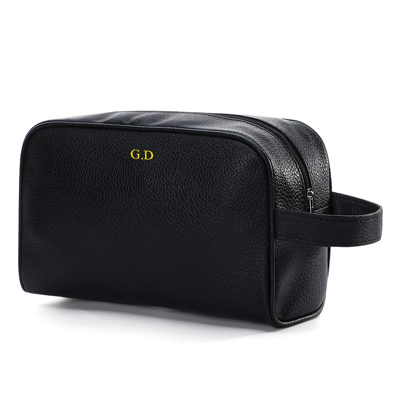 Travel Custom Name Large Capacity Cosmetic Bag Engrave Initials Business Trip Zip Portable Toiletry Bag Personalized Make Up Bag