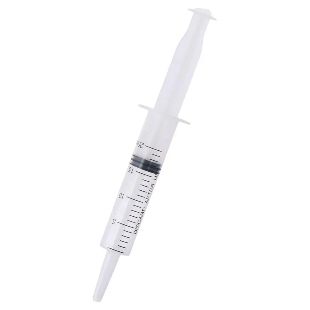 10Pcs No Needle 20ml Syringe Transparent Individual Sealed Liquid Dispensing with Cap Plastic Syringes Art Painting