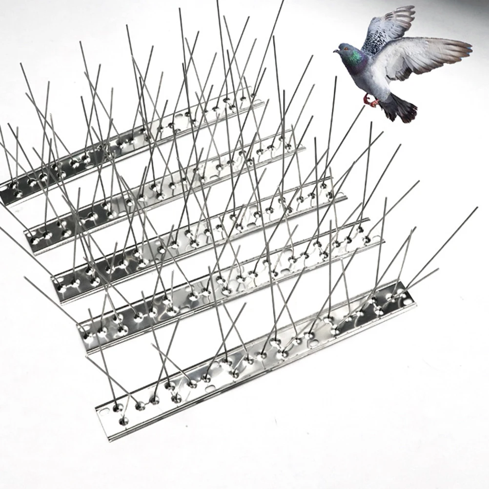 

2 Packs 25CM Stainless Steel Bird Spikes Anti Pigeon Deterrent Repellent Heavy Duty Netting Fence Protection Non