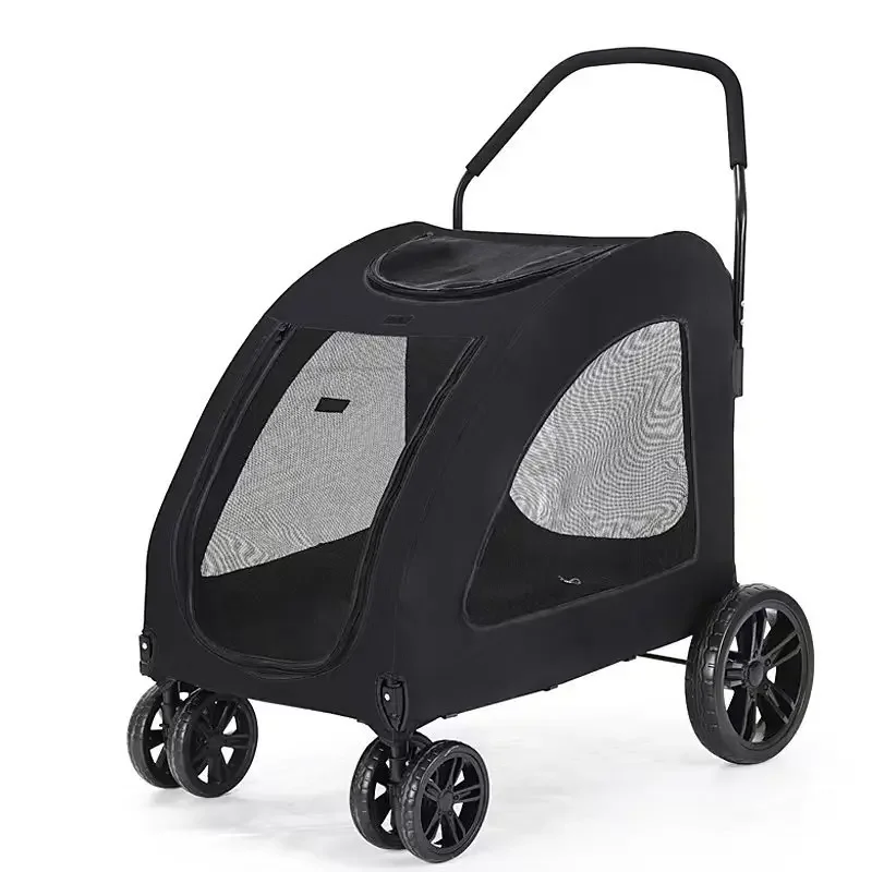 Poussette à 4 roues pour animaux de compagnie, chariot pour grands chiens, nouveau design