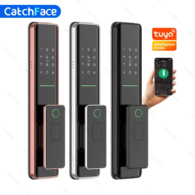 TUYA WIFI Smart Fingerprint Door Lock APP Lock Unlock Security Lock Electronic Mortise Door Lock