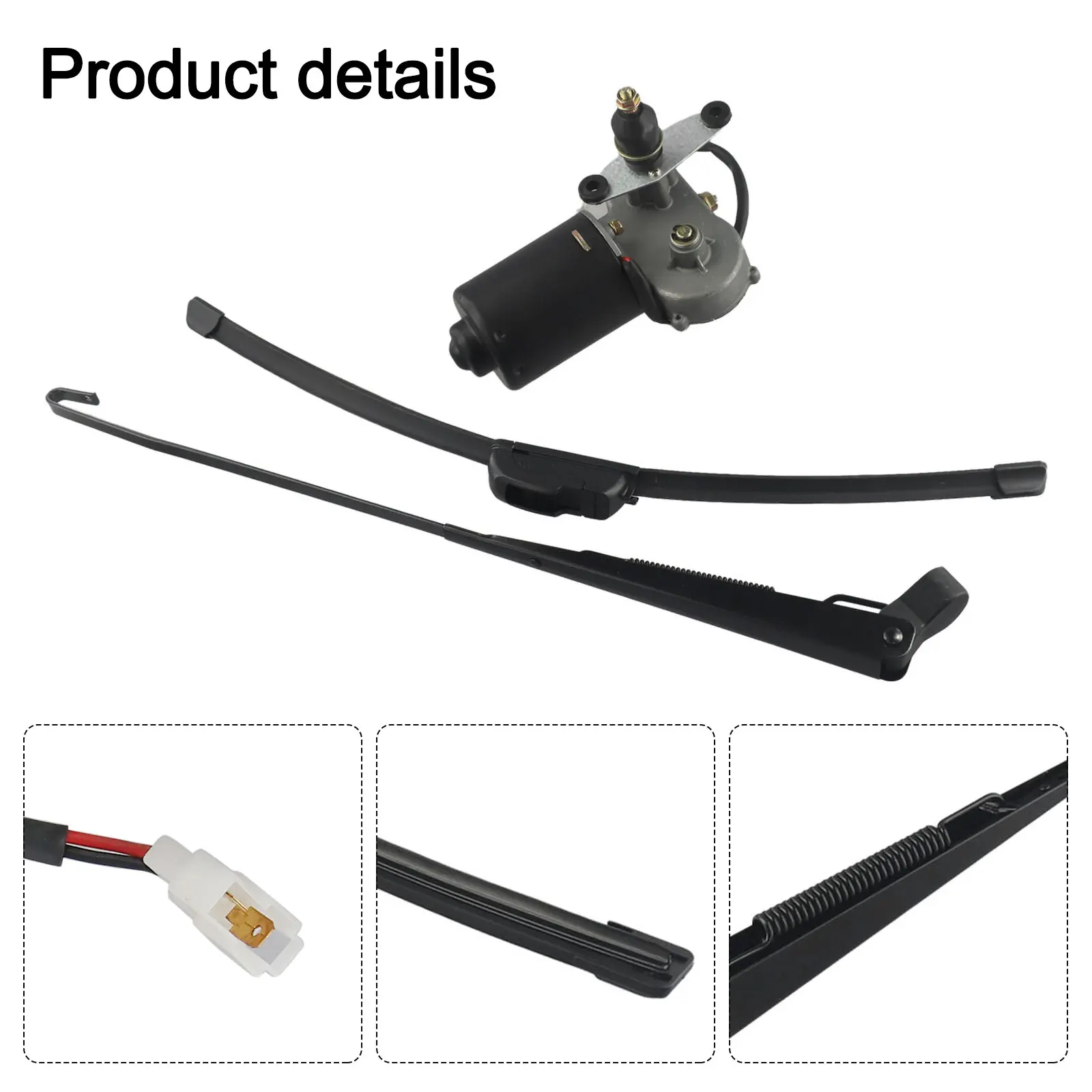 Electric Bike Windshield Wiper Motor Kit 12V Motor Assembly Wiper Blade Copper Wire With Switch Tricycle Motors Accessories