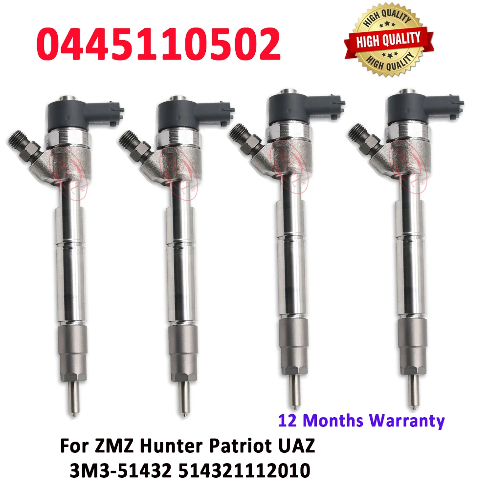 ORLTL New 0445110502 Diesel Fuel Injector 0 445 110 502 Nozzle for Bosch ZMZ Hunter Patriot UAZ 3M3-51432 514321112010