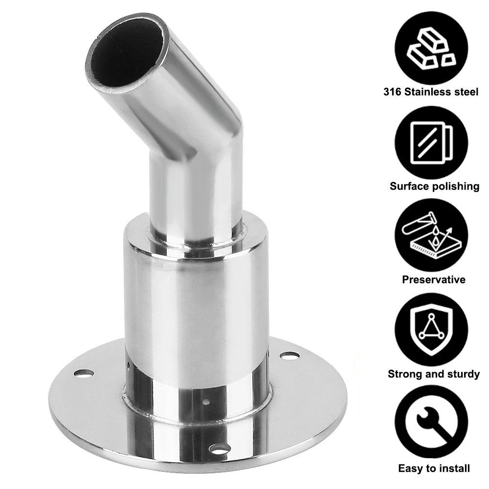 Stainless Steel Socket Hardware Part Air Diesel Vent Heater Thru Hull Exhaust Fitting Tube Pipe 24mm Universal