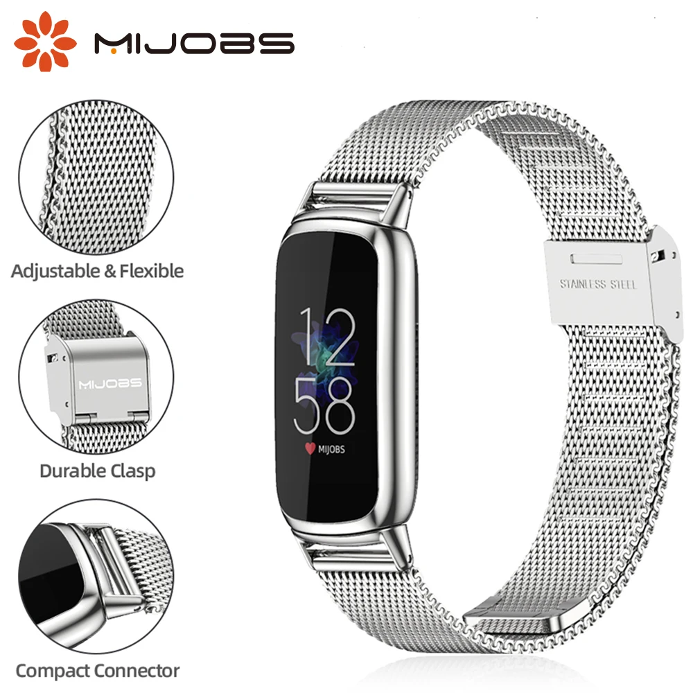 For Fitbit Luxe Smart Watch Band Milanese Stainless Steel Bracelet Accessories Strap For Fit Bit Luxe Wristband Correa