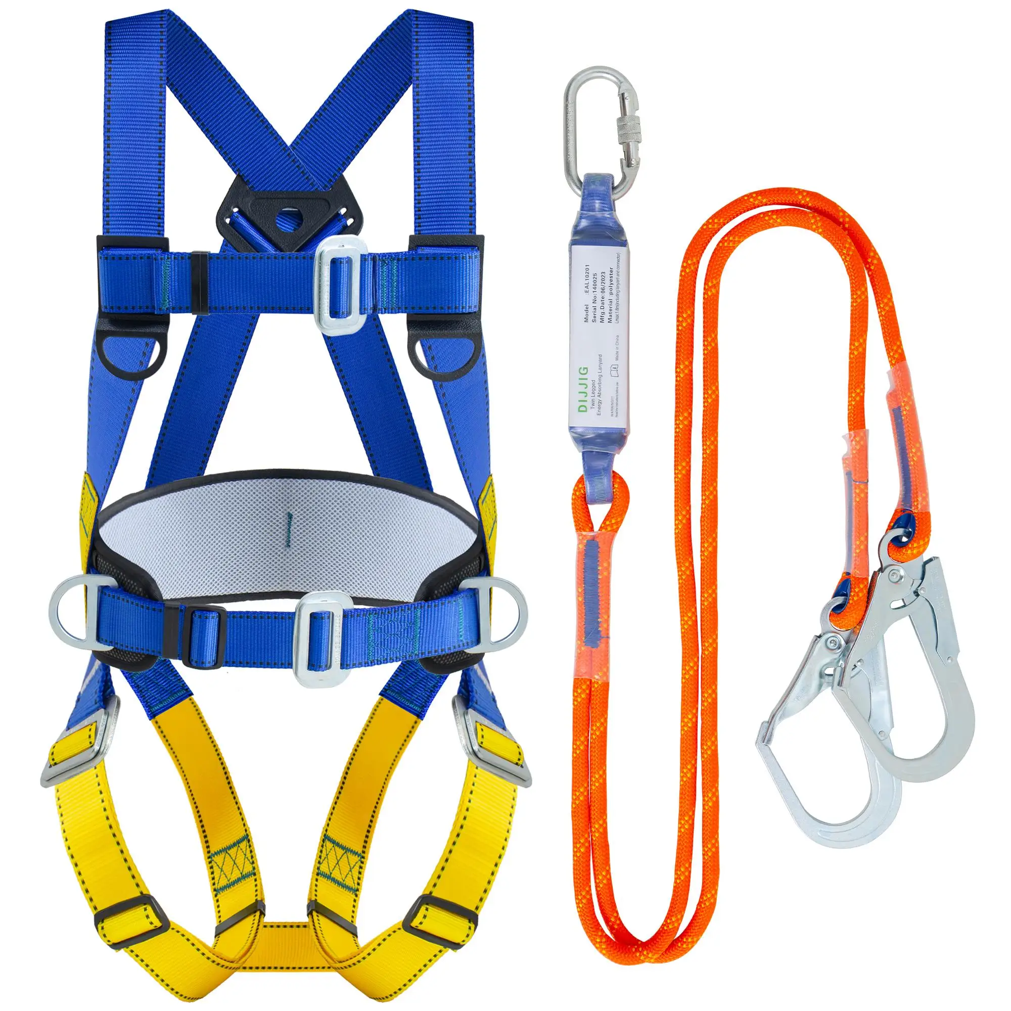 5 Point Full Body Safety Harness, Anti Fall Harness for Fire Rescue, Training, High Altitude Work & Climbing, Multi Purpose