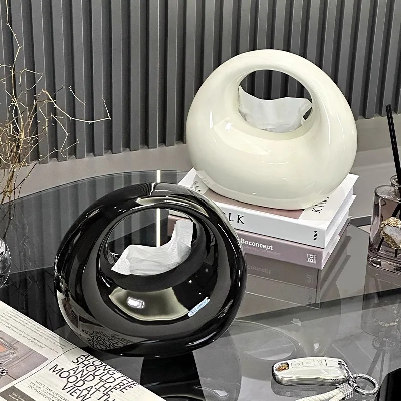 

Креативная сумка, коробка для салфеток, керамическая салфетка, настольный органайзер, украшение для хранения украшений дома