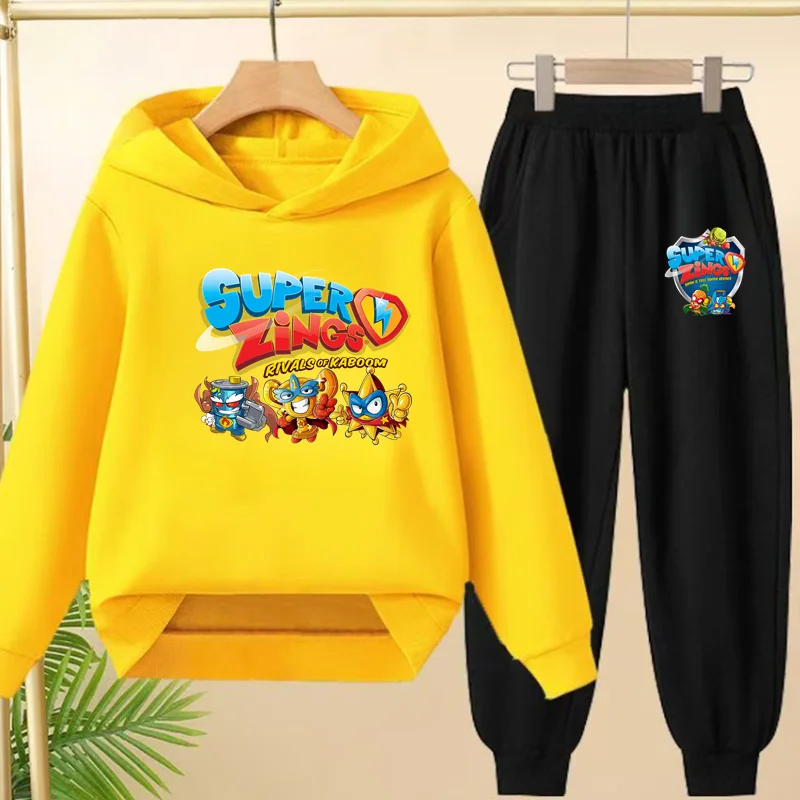 

Children's Anime Games SUPER ZINGS Hoodie Pullover 3-12Yrs Coat Sweatshirt+ Pants Boys Girls Toddler Trendy Clothing Leisure Set