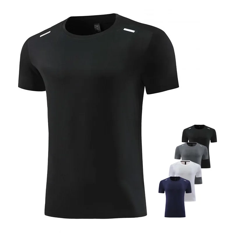 

Men's Qui Dry Athletic T-irt ort Sve round Ne Outdoor Cam Travel Wear Pure Color Running irt Sports Top