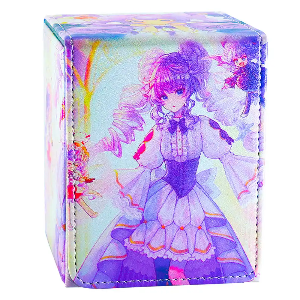 

100+ PU Anime Cards Storage Box Deck Board Game TCG Cards Box Protector Bag for MGT/Pkm/Yu-gi-oh/Trading Card Collecting Game