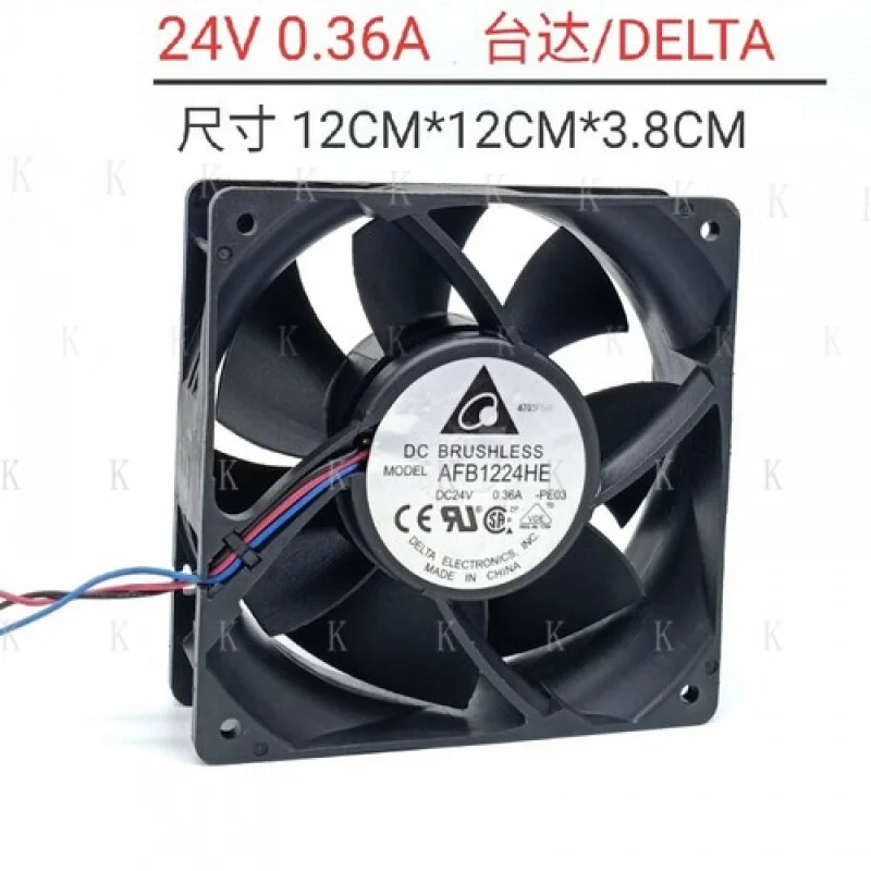 

C 1 PCS Fan FOR AFB1224HE DC 24V 0.36A 12038 12cm inverter cooling fan 3 wire