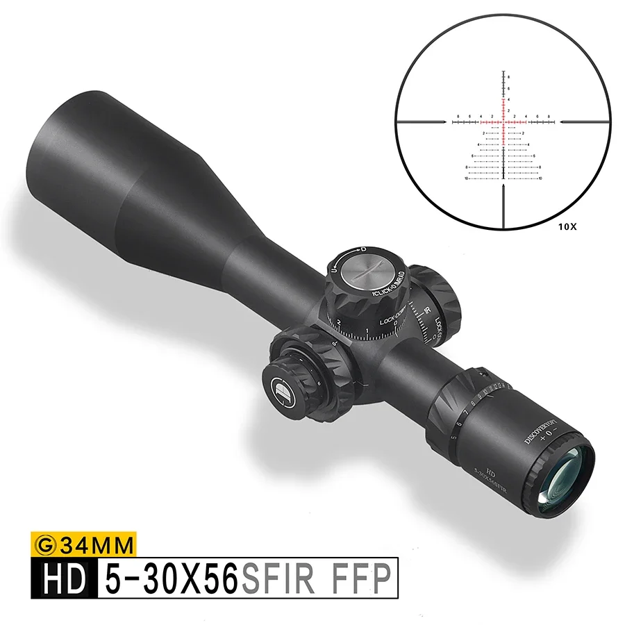 Discovery HD 5-30X56SFIR FFP 34mm tube up/down lock Illuminated 0.1mrad long range spotting scope for hunting