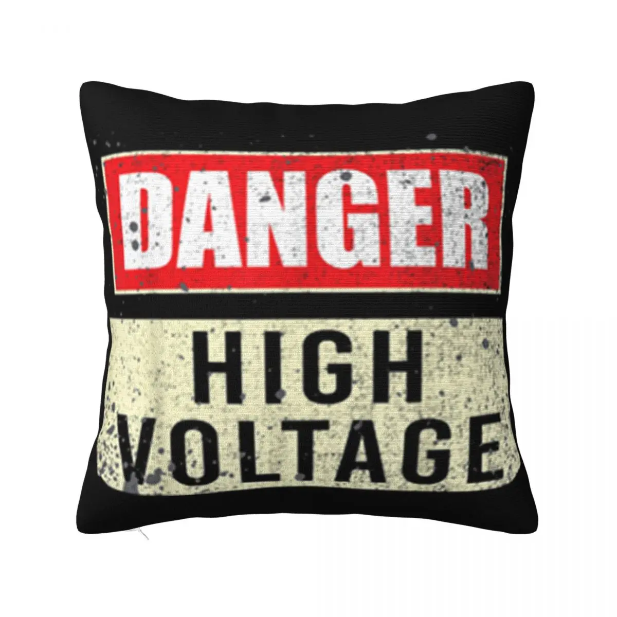 Top Danger High Voltage Old Rusted Sign Halloween Costume Anime Better Hip Hop New Brand Pillow Case