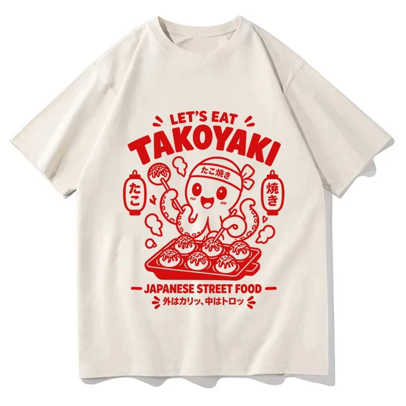 Japan Osaka Dotonbori T Shirts Fashion Men Women Funny Takoyaki Osaka Drunken Octopus T-Shirt Oversized Vintage Cotton T-Shirts