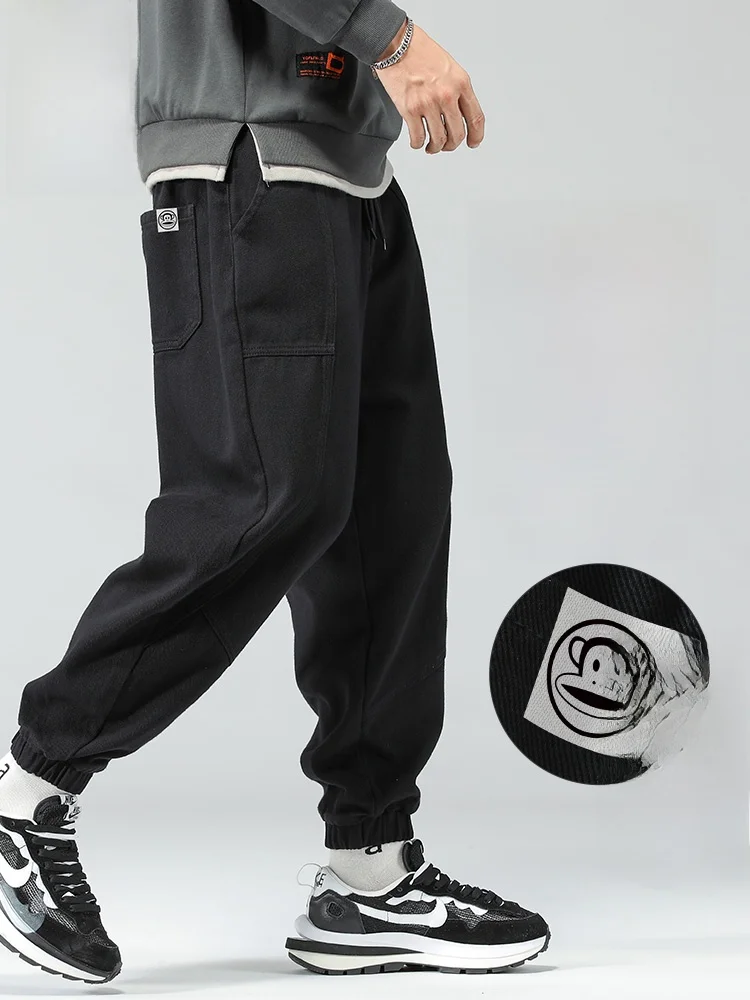 

PaulFrank American Sle Fce Lined Trousers Loose Casual Pants for Men Spring Trendy Brand Workwear Trousers