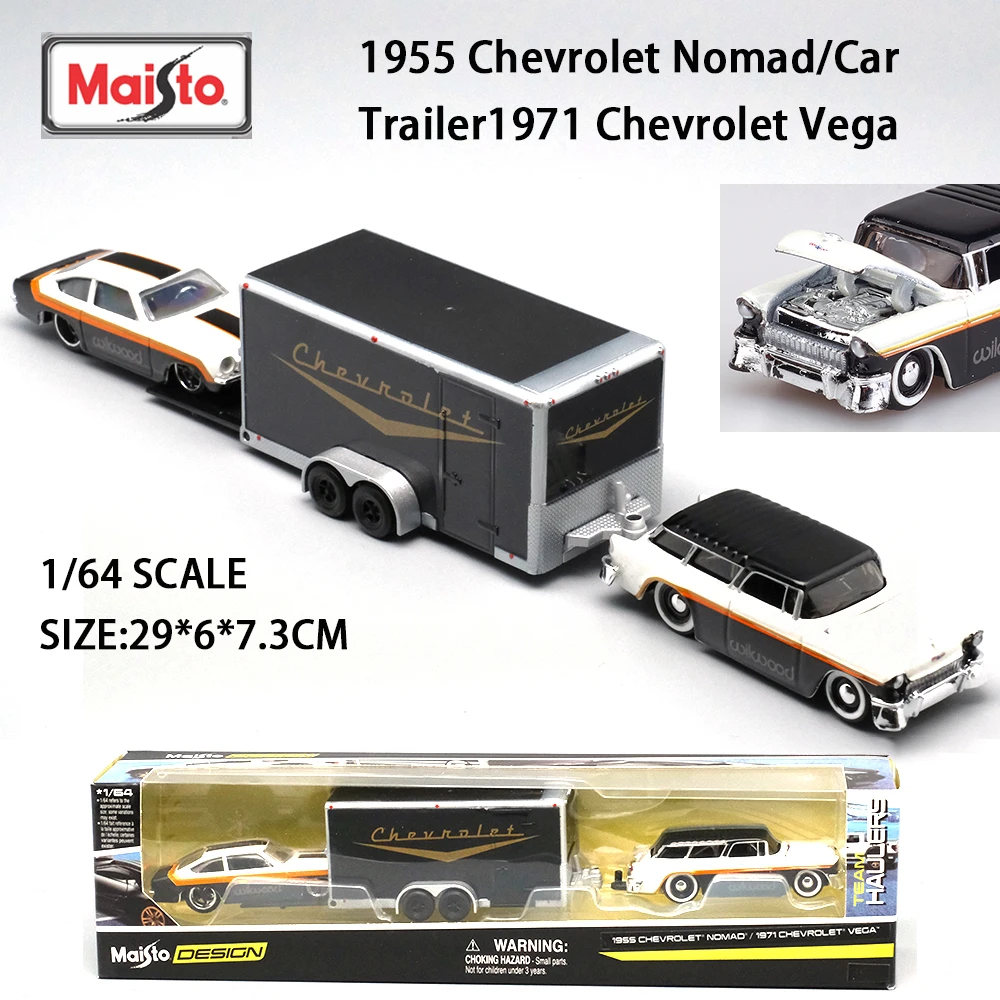 Maisto 1:64 Alloy Car Model Chevrolet Camaro Mercedes-Benz BMW 1/64  Diecast Trailer Design Elite Transport Precision Model Toys