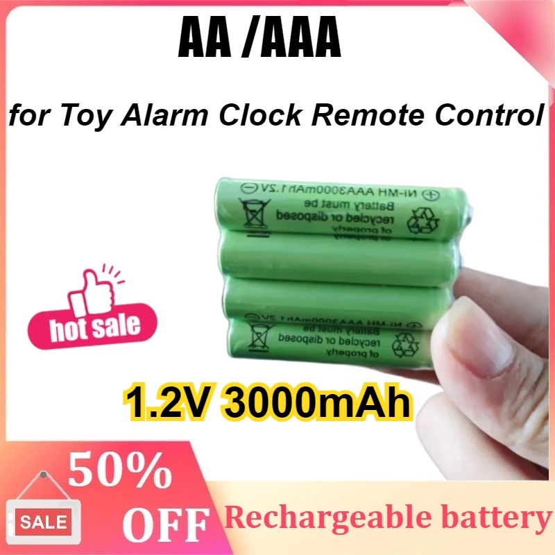 

AA /AAA 1.2V 3000mAh Battery Ni-MH Rechargeable Battery for Toy Alarm Clock Remote Control Rechargeable AA 1.2V Battery
