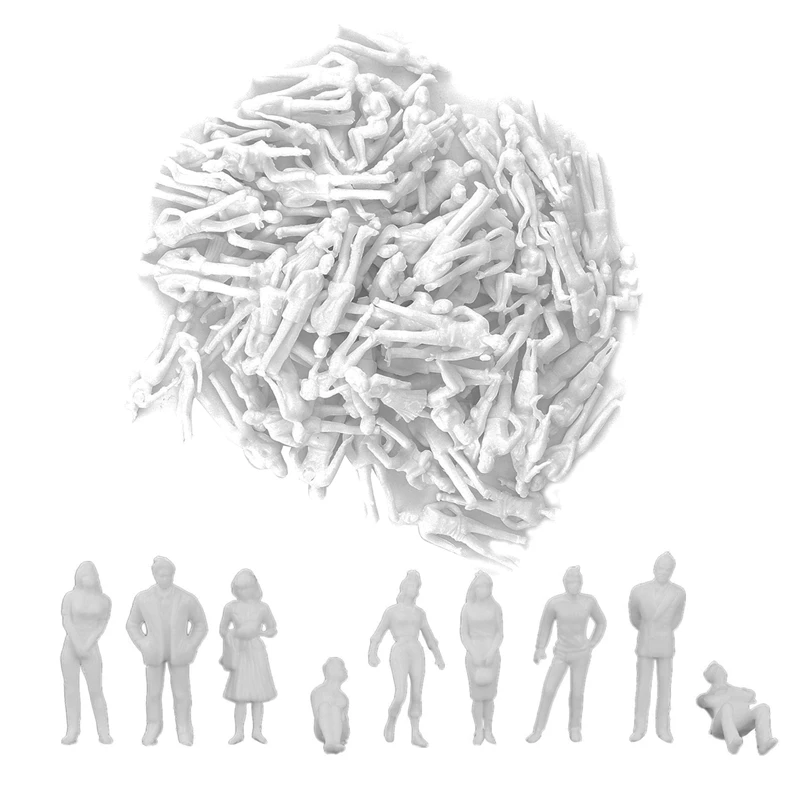 1:50 White Figures Architectural Model Human Scale HO Model Plastic Peoples,10 Pieces