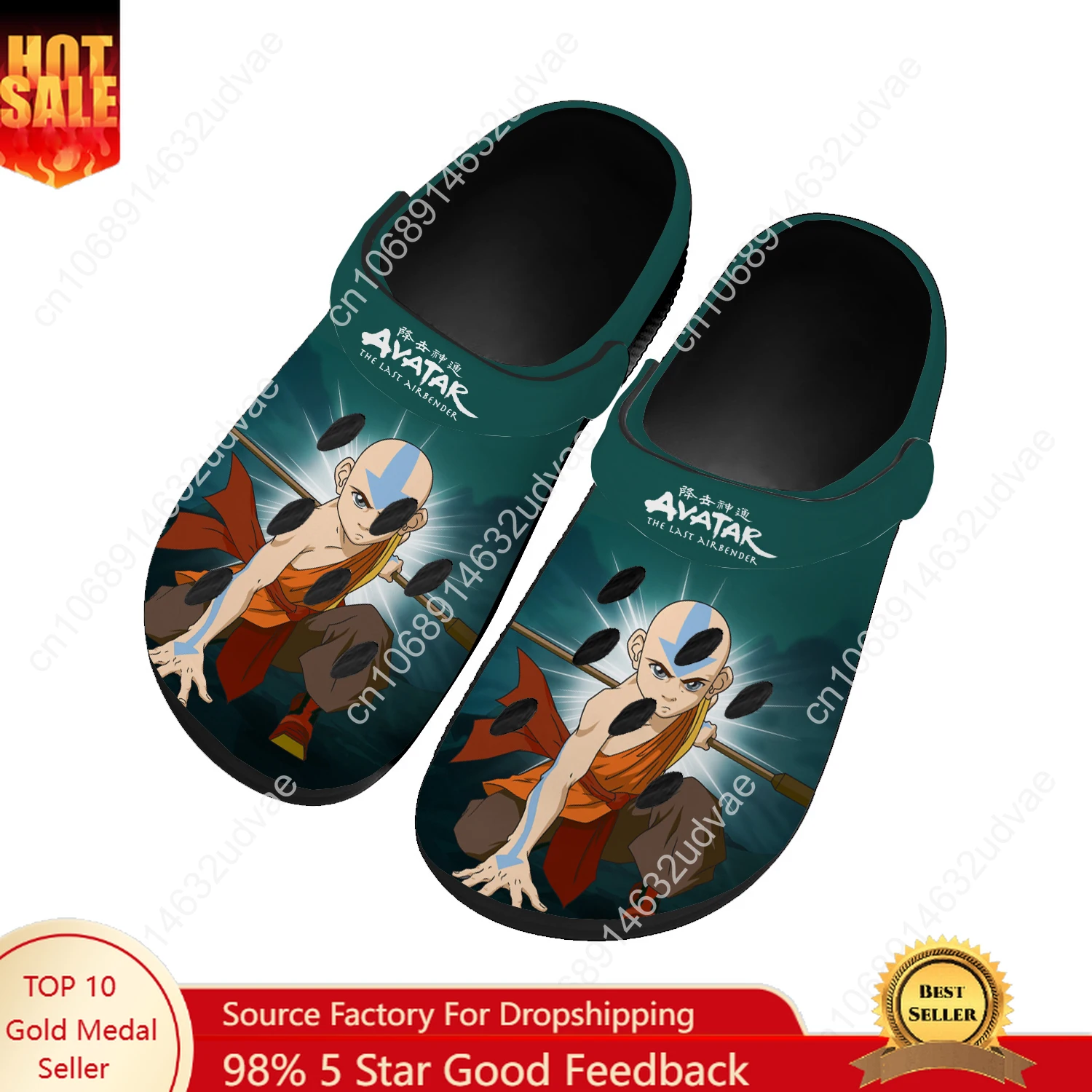 

Avatar The Last Airbender Water Shoes Men Women Teenager Non-slip Home Garden Clogs Custom Sandals Breathable Hole Slippers