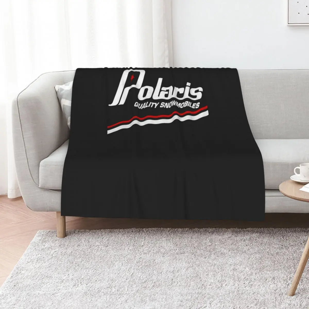 Vintage Polaris Snowmobiles USA Classic T-Shirt Throw Blanket Vintage Custom blankets ands warm winter Flannel Blankets
