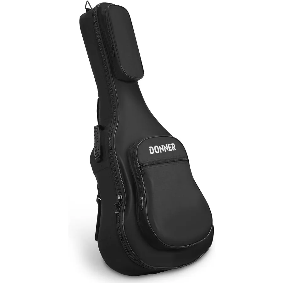 Funda para guitarra acústica de 40 y 41 pulgadas, esponja acolchada de 0,4 pulgadas de grosor, bolsa para guitarra suave de nailon resistente al agua Ripstop 600D con 3 bolsillos