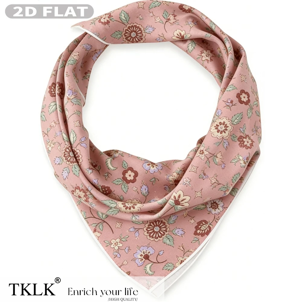 Custom Scarf Square Satin Scarf, Light Silk-Like Feel, Personalized Bandana & Shawl Wrap, Versatile for Hair Band, Headscarf image 5