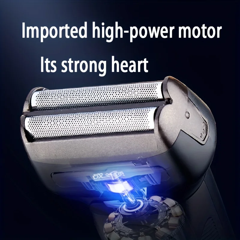 Professional Multi-Function Electric Razor for Men USB Rechargeable Dual Blade Stainless Steel Nose Hair Trimmer Precision Head