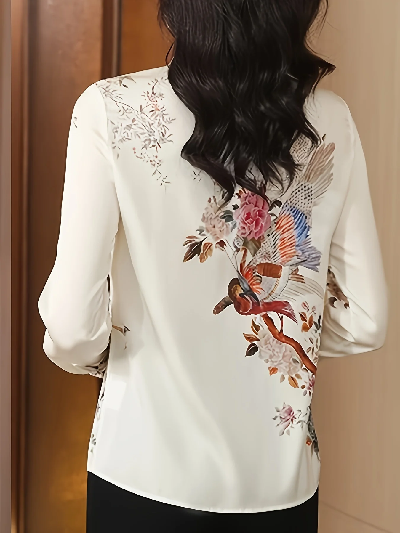 Fashion luxury ladies shirt France style woman printing blouse Spring Autumn Long sleeve Tops blusa mujer