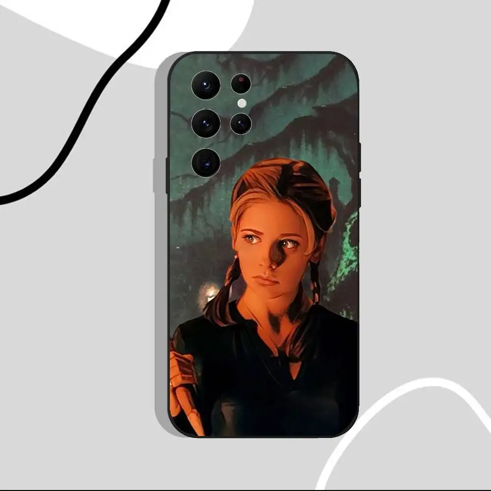 Buffy the Vampire Slayer Handyhülle für Samsung S25, S24 Ultra, S20, S30 Plus, S22 Plus, S23, Ultra 5G Silikon Schwarz Shell