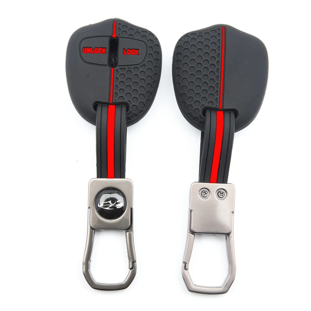 Silicone Key Cover With Keychain For Mitsubishi Lancer Outlander ASX Pajero Eclipse L200 Reliable Protection Anti Scratch Secure