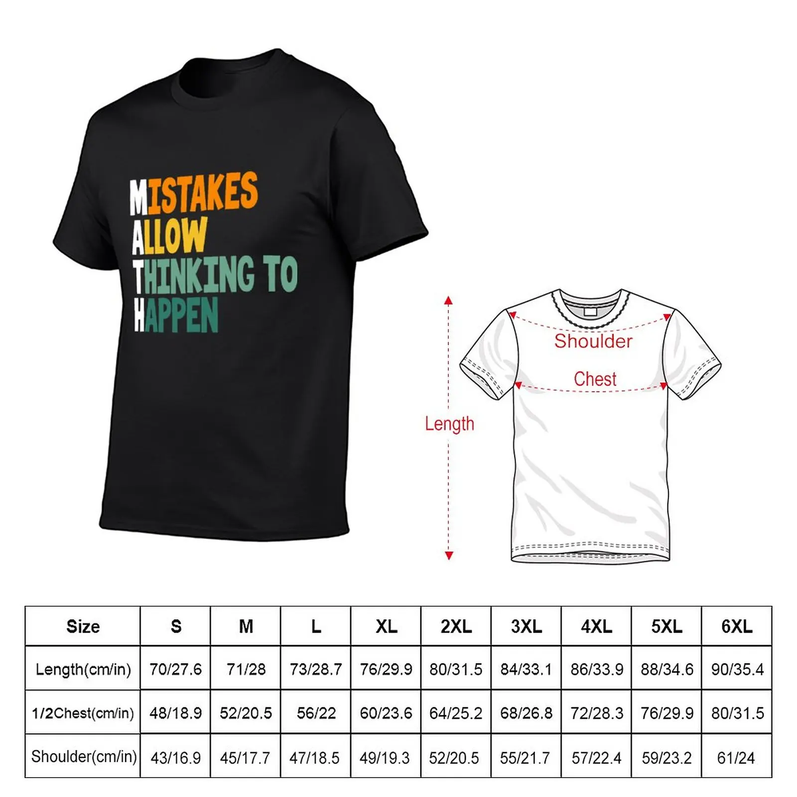 Mistakes allow thinking to happen shirt, Math Lover Shirt, Teacher Gift, Mathematics School, Funny TShirt , Algebra shir T-Shirt